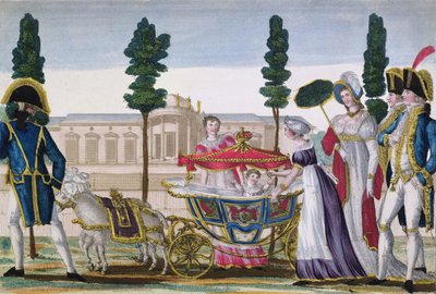 Spaziergang mit dem König von Rom (1811-32) auf der Tuilerien-Terrasse, ca. 1812 von Dubois